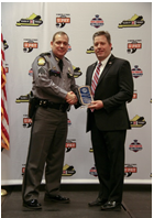 KOHS Executive Director Bill Bell with KSP Sgt. Steve Walker, the overall winner with 225 impaired driving arrests.