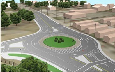 Photo: 3D image used during on RSA of a roundabout