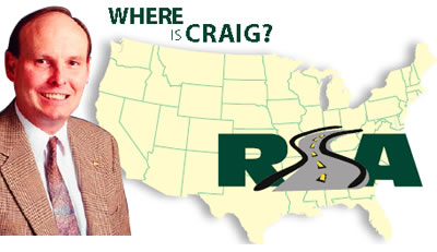 Where is Craig? - Picture of Craig with USA State Map and RSA logo